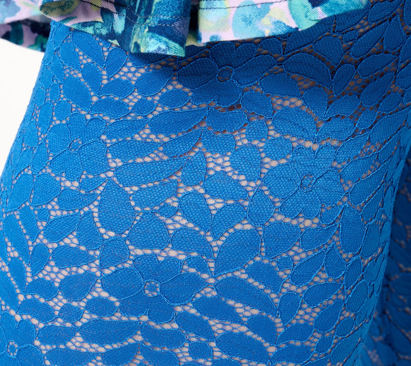 LOGO Layers by Lori Goldstein Petite Stretch Lace Leggings — View 10