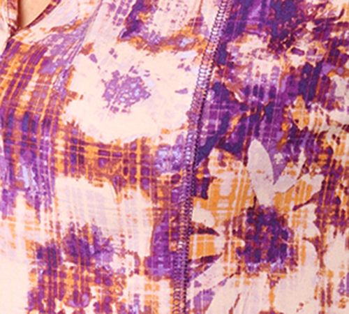 LOGO by Lori Goldstein Printed Knit Elbow Sleeve Top — View 5