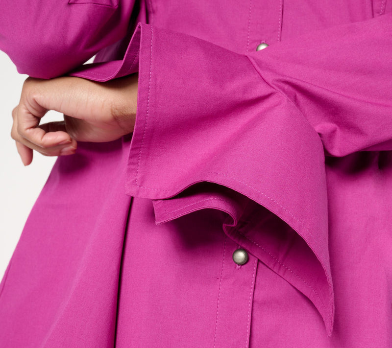 Attitudes by Renee Handkerchief Hem Button Down Shirt — View 11