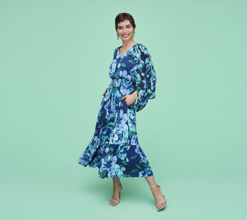Isaac Mizrahi Live! Floral Printed Button Front Cardigan — View 11