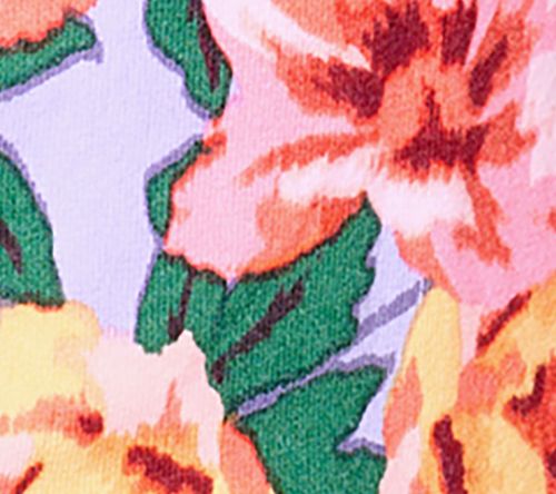 Isaac Mizrahi Live! Floral Printed Button Front Cardigan — View 2