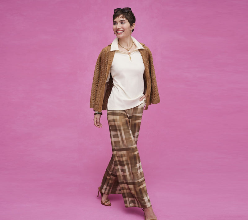 Isaac Mizrahi Live! Button Front Notch Collar Cable Knit Cardigan — View 8