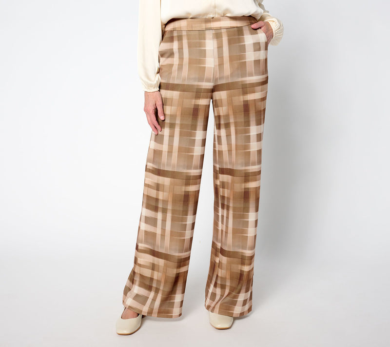 Isaac Mizrahi Live! Tall Printed Scuba Crepe Wide Leg Pants — View 7