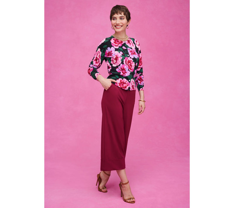 Isaac Mizrahi Live! Regular Pebble Knit Crop Pants w/ Wide Hem Cuff — View 6