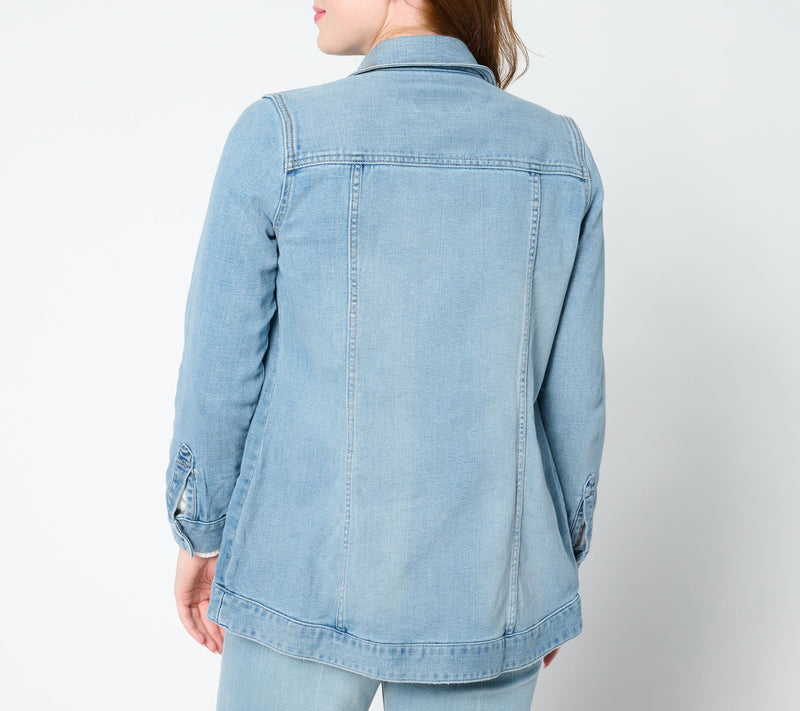 Liverpool Los Angeles Hi-Lo Shirt Jean Jacket - Flint Hills — View 2