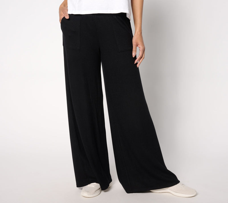 Peace Love World Comfy Petite Pull-On Patch Pocket Pants — Main view