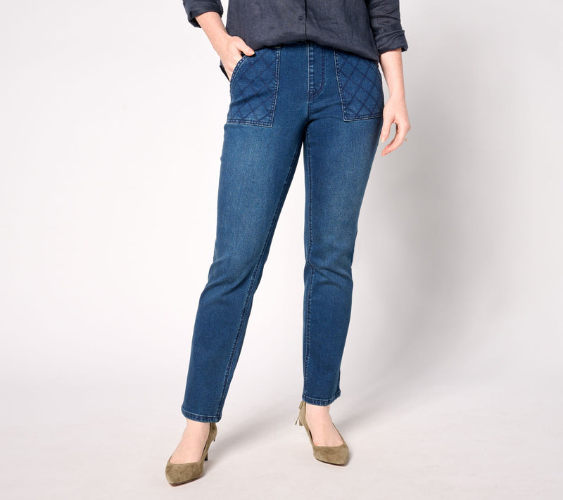 Isaac Mizrahi Live! Regular True Denim Indigo Straight Leg — View 5