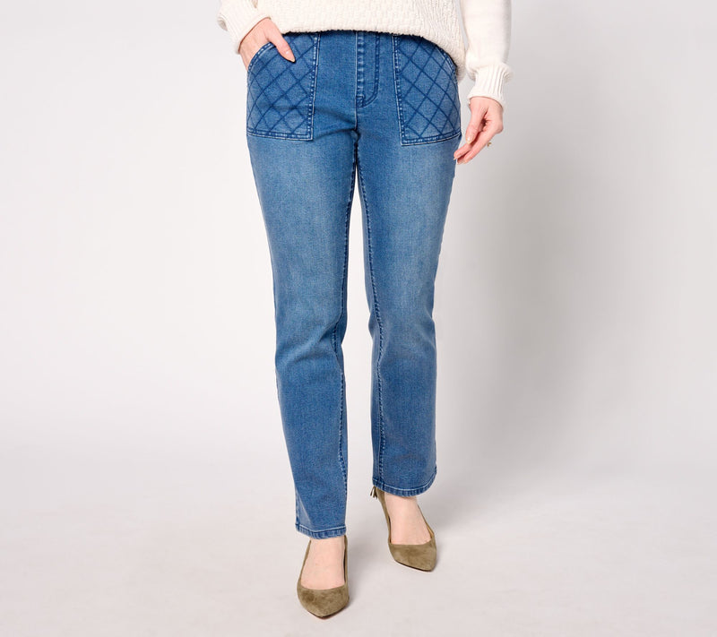 Isaac Mizrahi Live! Regular True Denim Indigo Straight Leg — View 3