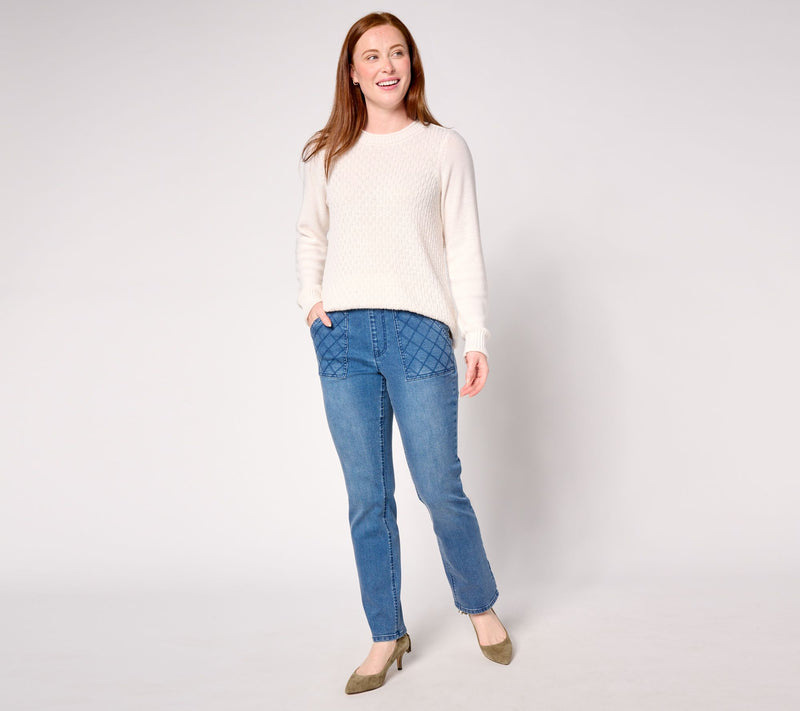 Isaac Mizrahi Live! Tall True Denim Indigo Straight Leg — View 8