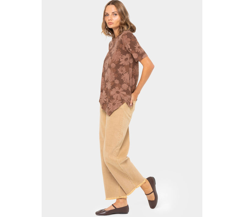 Peace Love World Regular Full Leg Jeans with Fray Hem — View 11