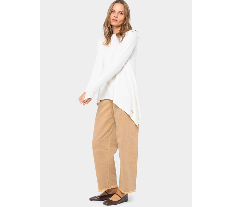 Peace Love World Regular Full Leg Jeans with Fray Hem — View 12