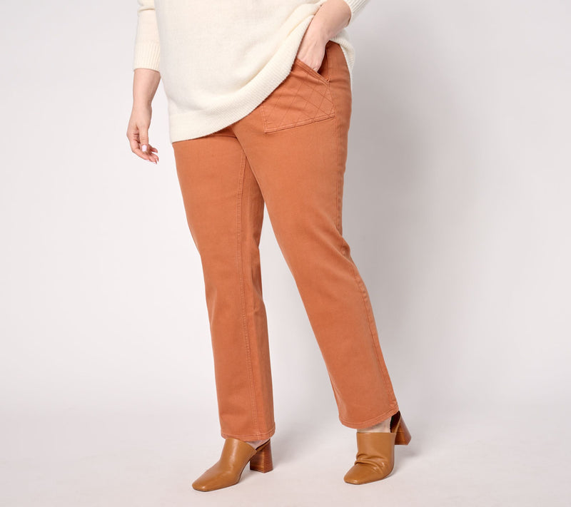 Isaac Mizrahi Live! Regular True Denim Color Straight Jeans — View 4