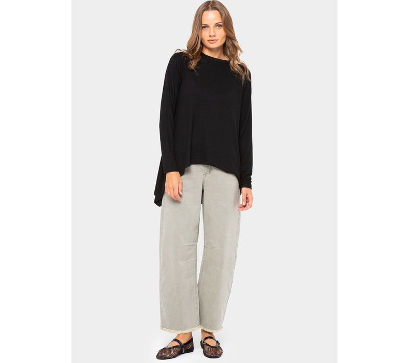 Peace Love World Petite Full Leg Jeans with Fray Hem — View 14