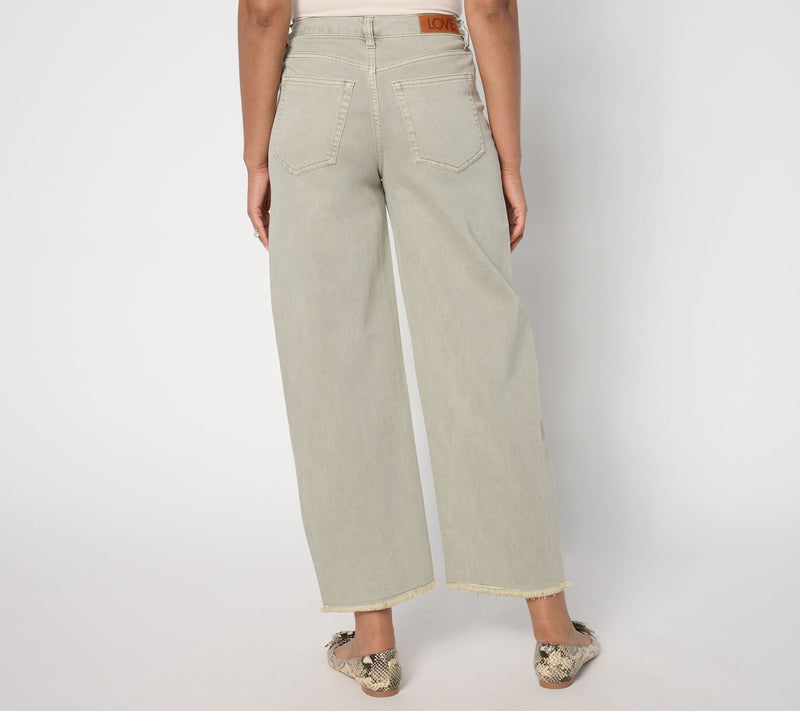 Peace Love World Petite Full Leg Jeans with Fray Hem — View 8