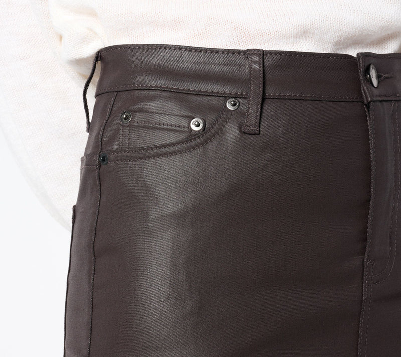 Peace Love World Black Label Regular Coated Denim Skirt — View 6