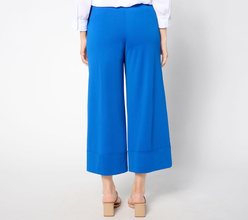 Isaac Mizrahi Live! Tall Pebble Knit Crop Pants w/ Wide Hem Cuff — View 2