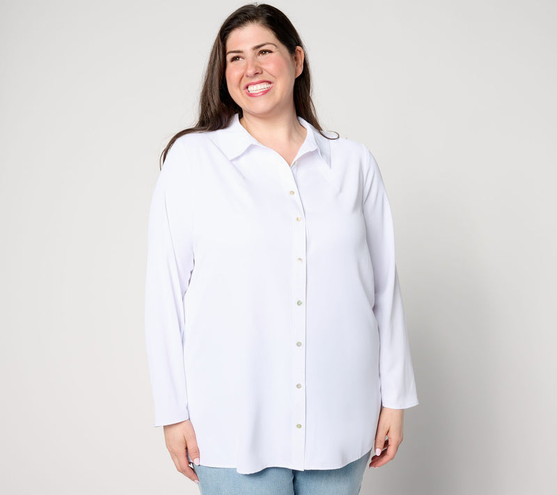 nicole by Nicole Miller Long Sleeve Boyfriend Tunic — View 3