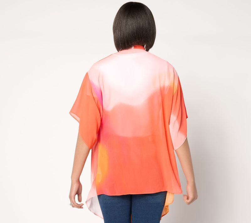 nicole by Nicole Miller Chiffon Topper Cardigan — View 6