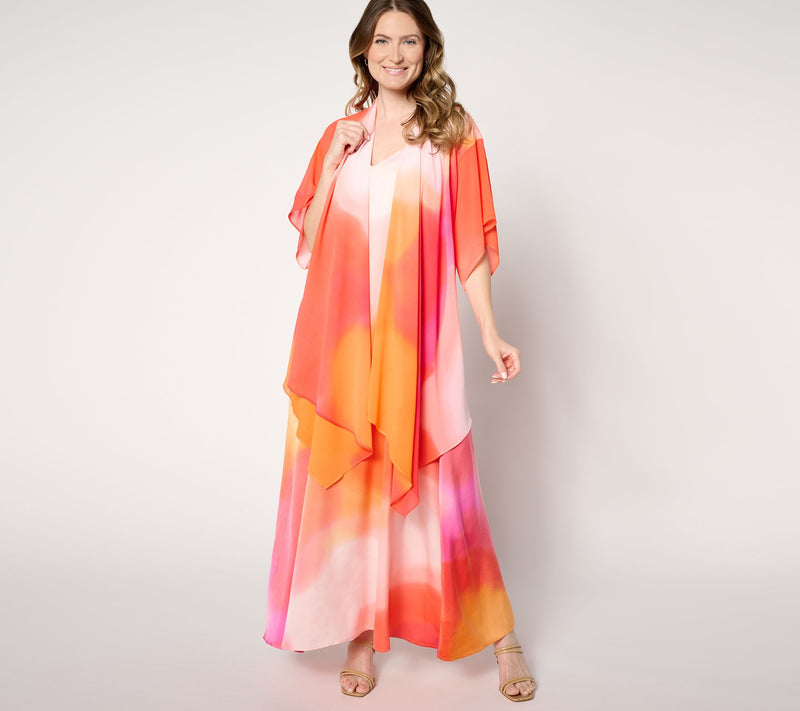 nicole by Nicole Miller Chiffon Topper Cardigan — View 9