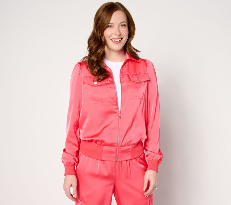 nicole by Nicole Miller Satin Jacket — Main view