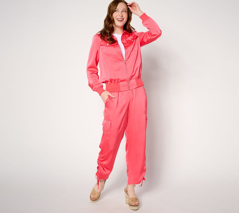 nicole by Nicole Miller Satin Jacket — View 3