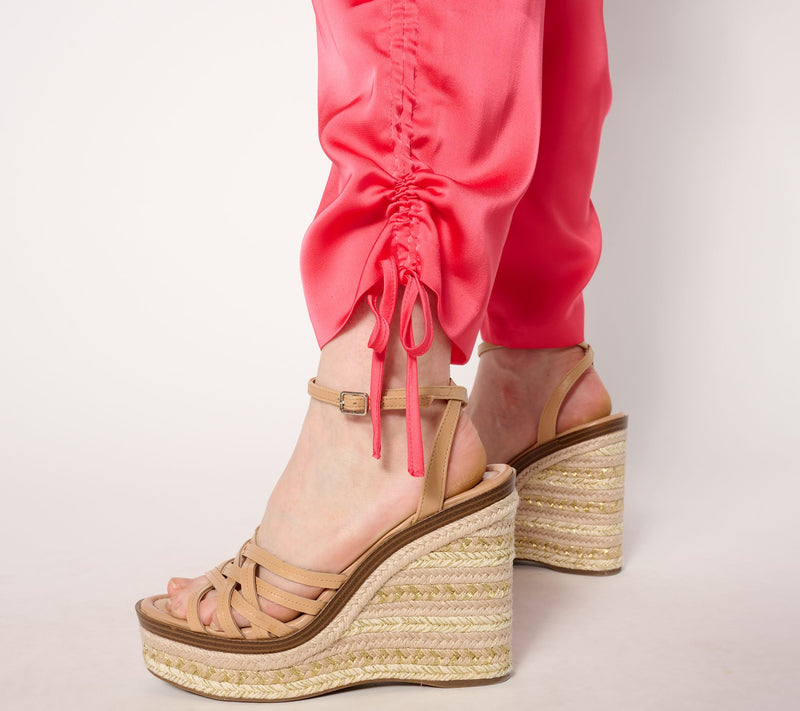 nicole by Nicole Miller Regular Satin Ruched Pant — View 4