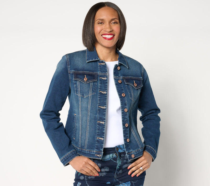 nicole by Nicole Miller Jean Jacket -Indigo — View 3