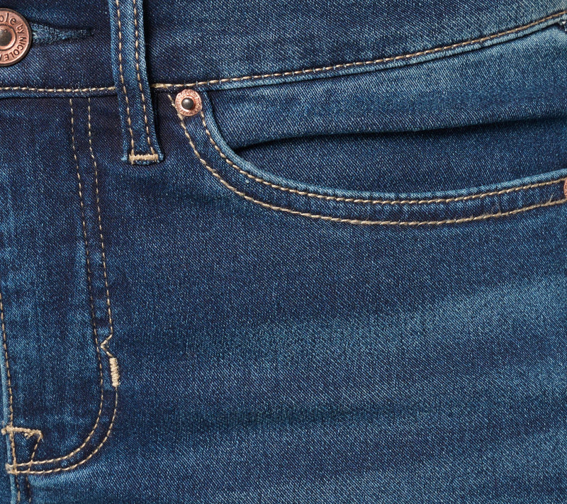 nicole by Nicole Miller Regular Cropped Dream Denim Jean- Indigo — View 5