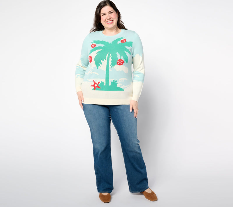 Studio Park Women's Holiday Sweater Sweater — View 3