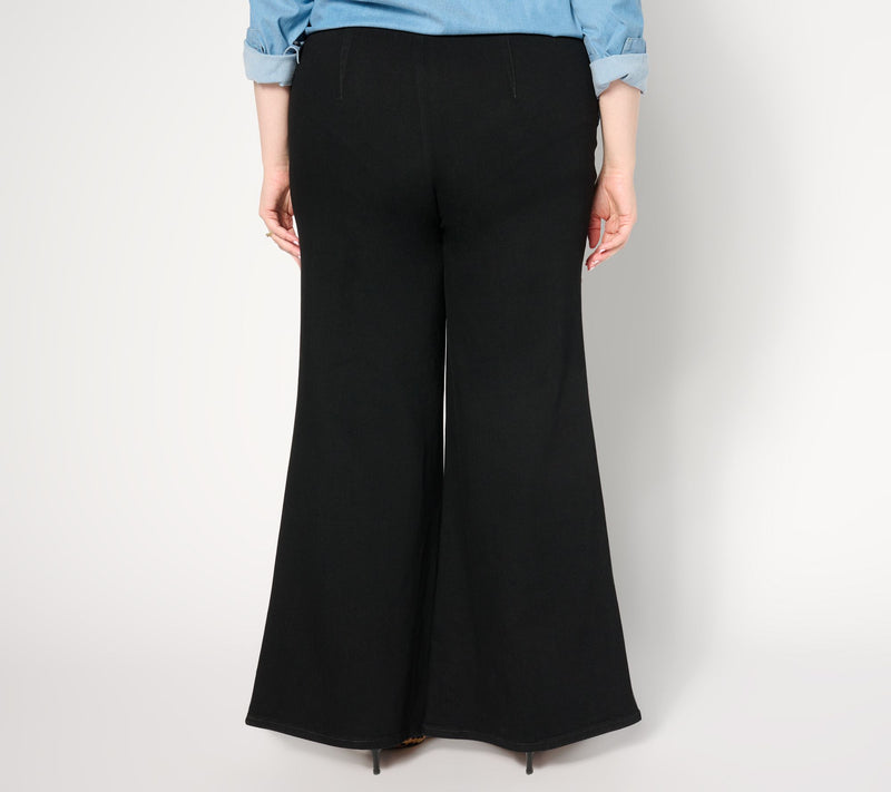 Peace Love World Authentic Denim Petite Wide Leg Jeans - Black — View 2