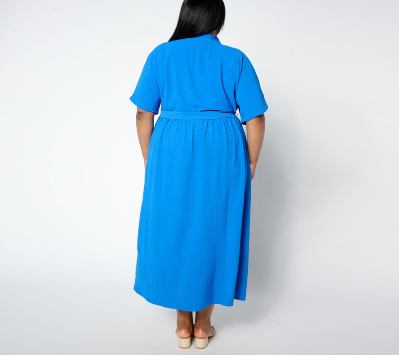 Women with Control Petite Textured Woven Dress — View 4