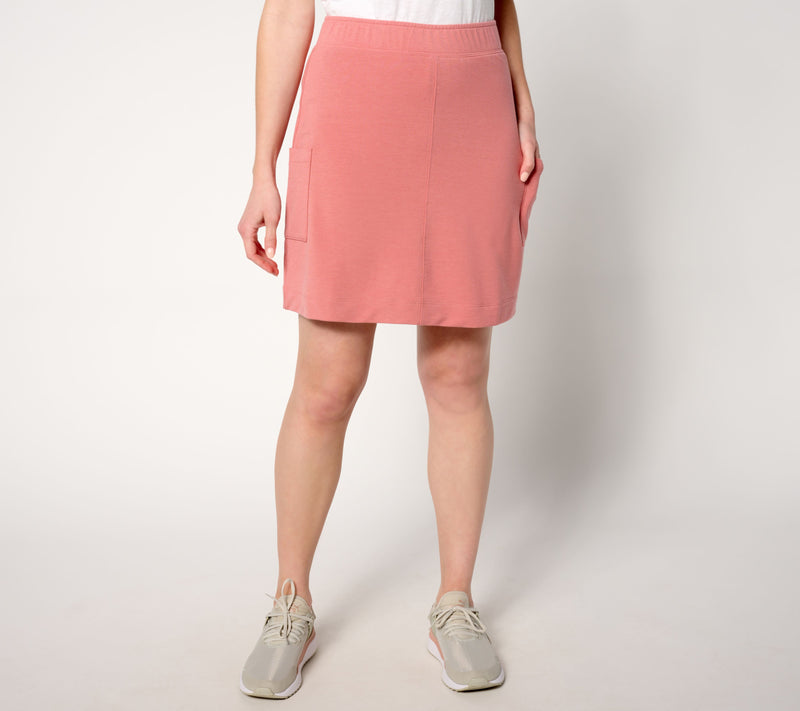 Denim & Co. Active Regular Soft Blend Knit Cargo Skort — View 5