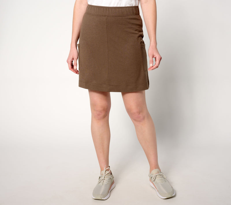 Denim & Co. Active Regular Soft Blend Knit Cargo Skort — View 7