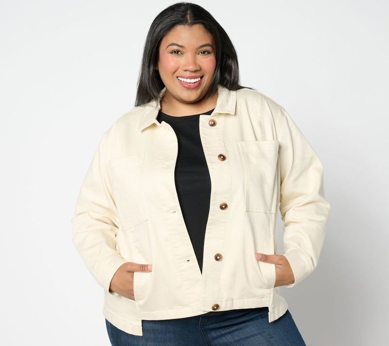 Studio Park X Amy Stran Denim Utility Jacket- Color — View 7