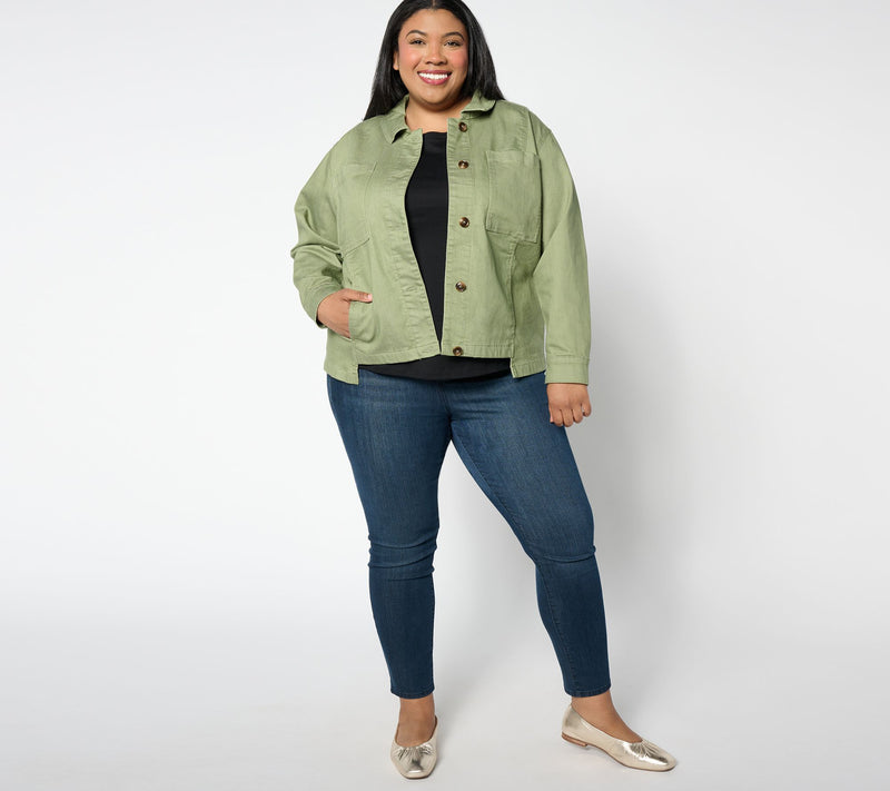 Studio Park X Amy Stran Denim Utility Jacket- Color — View 3