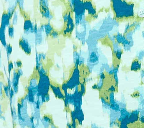 Denim & Co. Printed Slub Jersey Scoop Neck Curved Hem Top — View 6