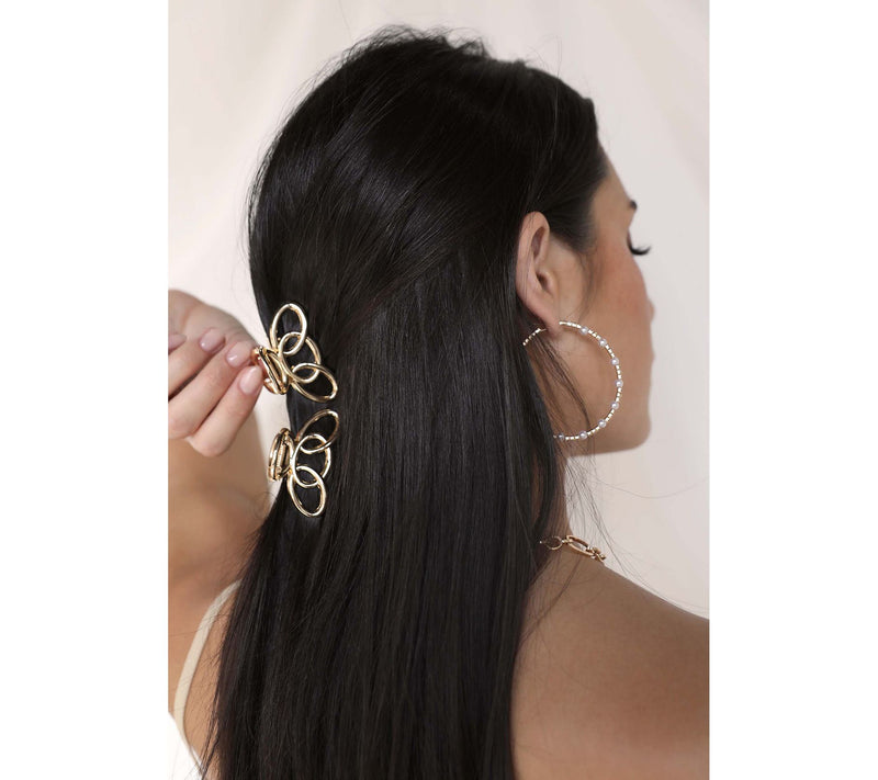 Ettika Set of (2) Keep It Simple Goldtone HairClips — View 4