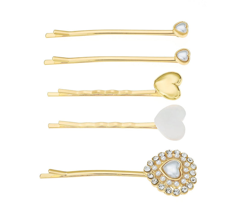 Ettika (Set of 5) Lonely Hearts Club Assorted Hair Pins — View 3