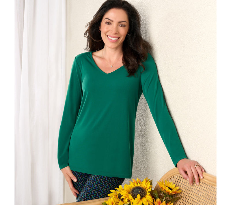 Susan Graver Modern Essentials Set of 2 Liquid Knit Tops — View 19