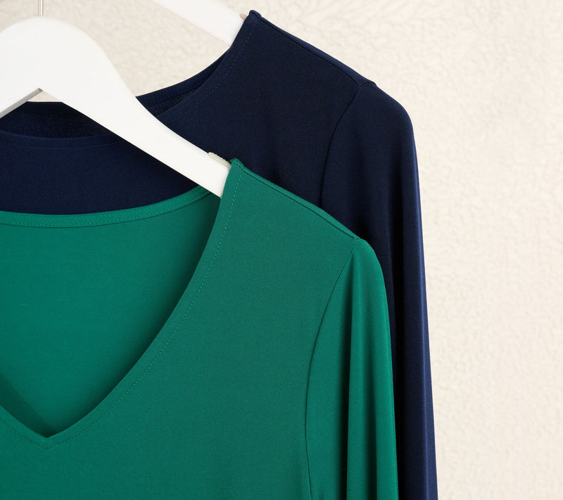 Susan Graver Modern Essentials Set of 2 Liquid Knit Tops — View 18