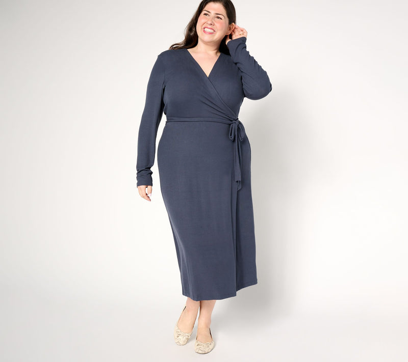 Barefoot Dreams Ultra Soft Rib Wrap Dress — Main view