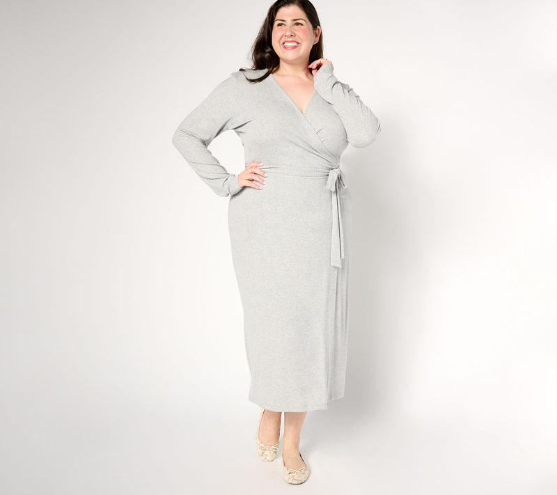 Barefoot Dreams Ultra Soft Rib Wrap Dress — View 5