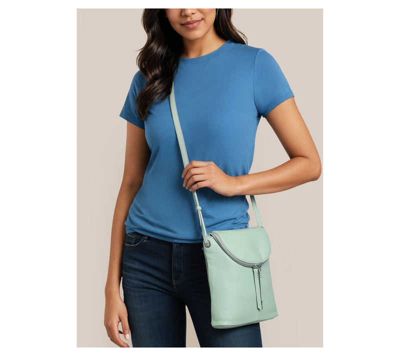 American Leather Co. Hampton Large Zip-Around Crossbody — View 28