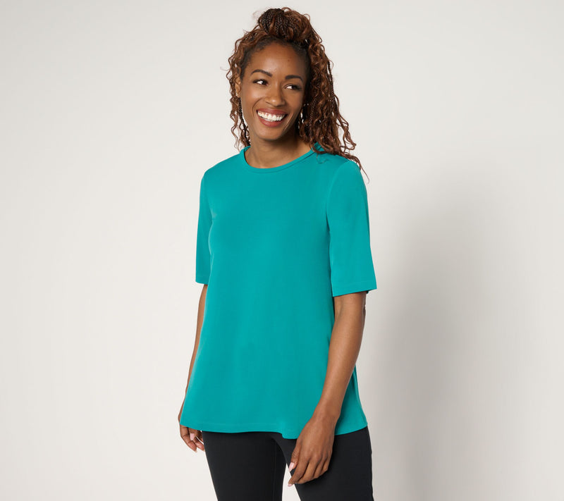 Susan Graver Modern Essentials Liquid Knit Crew-Neck Top — View 27
