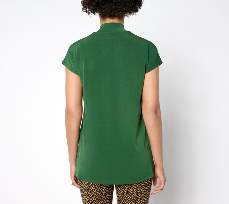 Susan Graver Pet Modern Esentials Liquid Knit Mock-Neck Top — View 12