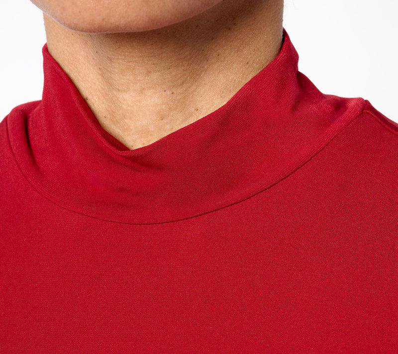 Susan Graver Sleek Essentials Liquid Knit Mock-Neck Tank — View 12