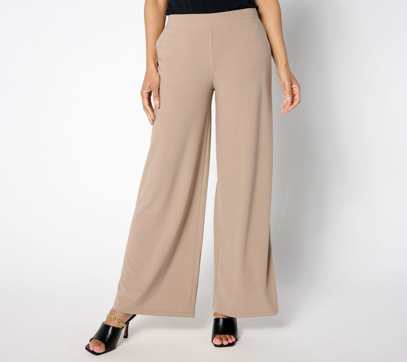 Susan Graver Reg Every Day Textured Liquid Knit Wide-Leg Pants — View 12