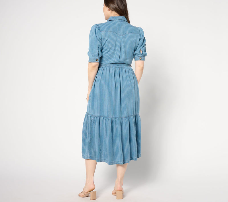 NYDJ Kate Ruffle Dress - Light Marine — View 2