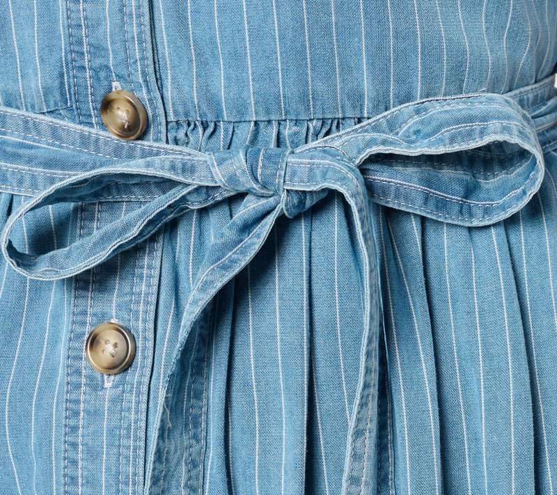 NYDJ Kate Ruffle Dress - Light Marine — View 4