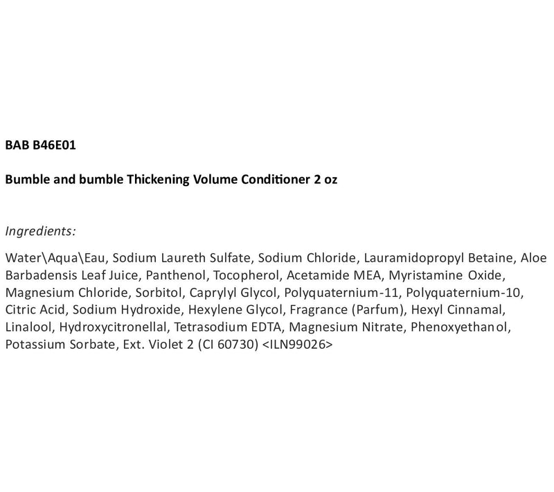 Bumble and bumble. Thickening Volume Conditione r 2 oz — View 2